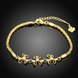 Wholesale Trendy 24K Gold Plant CZ Bracelet TGGPB141 3 small