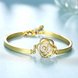 Wholesale Romantic 24K Gold Plant CZ Bracelet TGGPB147 3 small