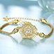 Wholesale Classic 24K Gold Heart CZ Bracelet TGGPB158 1 small