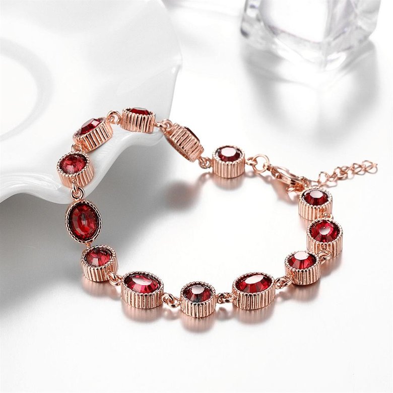 Wholesale Trendy Rose Gold Round Resin Bracelet TGGPB001 1