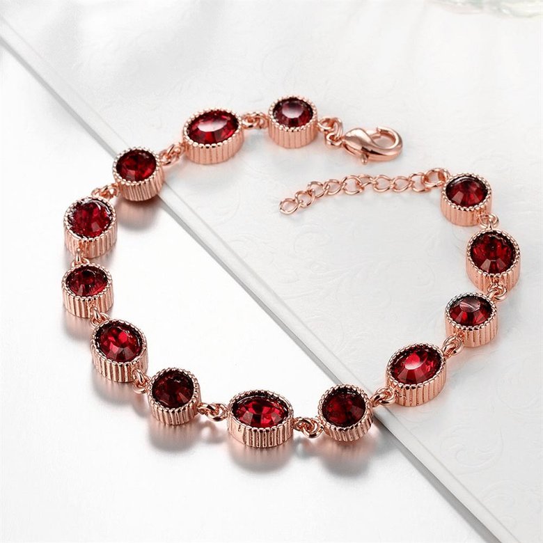 Wholesale Trendy Rose Gold Round Resin Bracelet TGGPB001 2