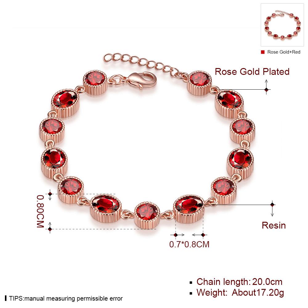 Wholesale Trendy Rose Gold Round Resin Bracelet TGGPB001 4