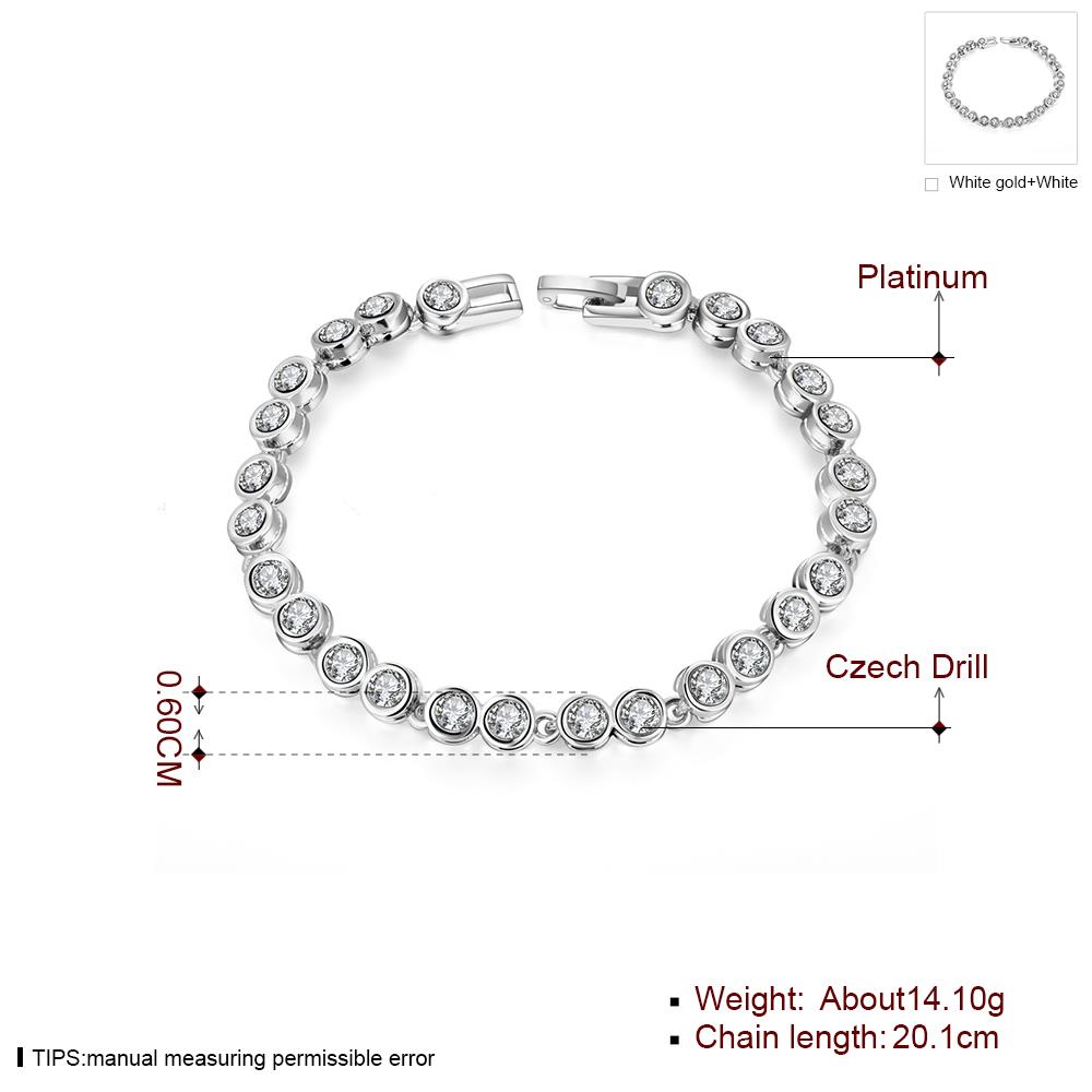 Wholesale Romantic 18K Gold Geometric Rhinestone Bracelet TGGPB161 6