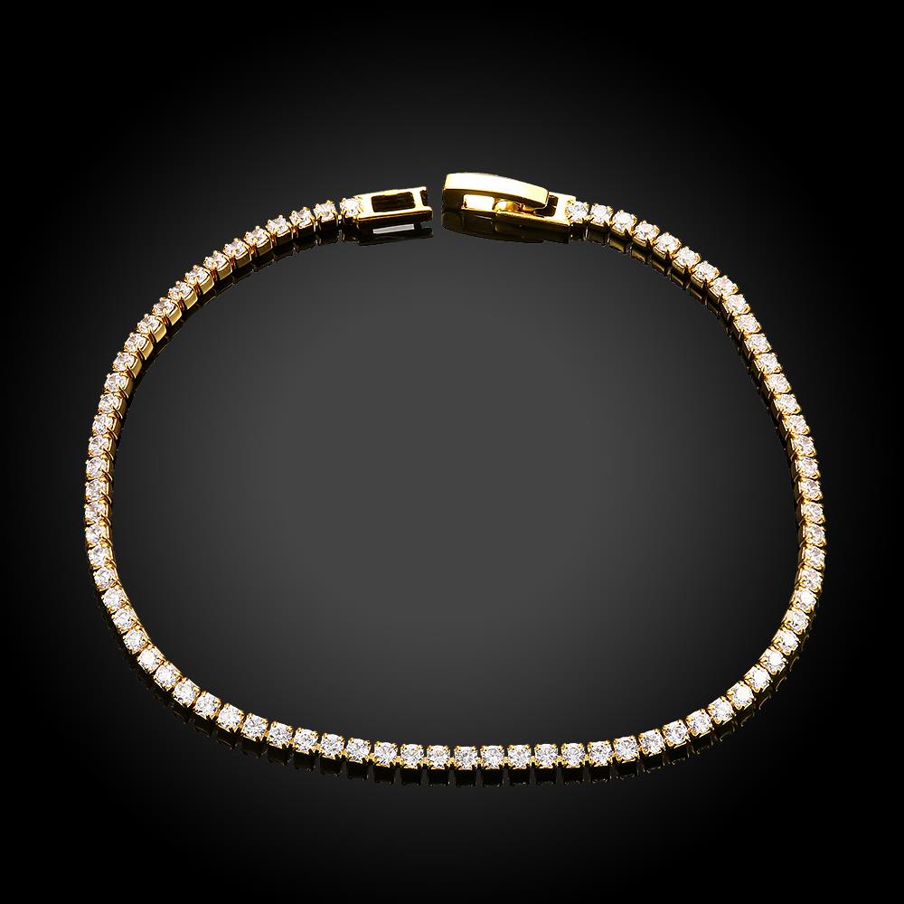 Wholesale Romantic 24K Gold Geometric Rhinestone Bracelet TGGPB162 1