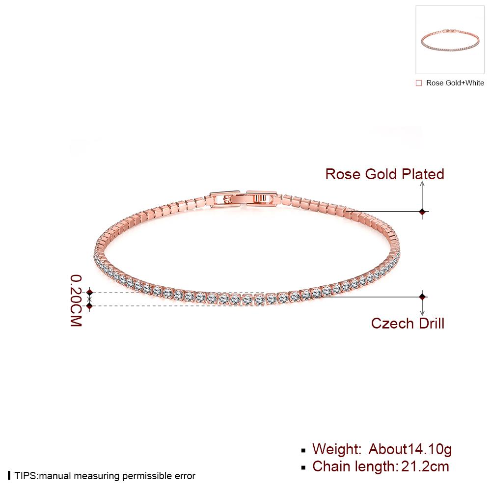 Wholesale Romantic 24K Gold Geometric Rhinestone Bracelet TGGPB162 6