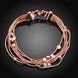 Wholesale Romantic Rose Gold Geometric Rhinestone Bracelet TGGPB168 0 small