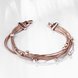 Wholesale Romantic Rose Gold Geometric Rhinestone Bracelet TGGPB168 2 small