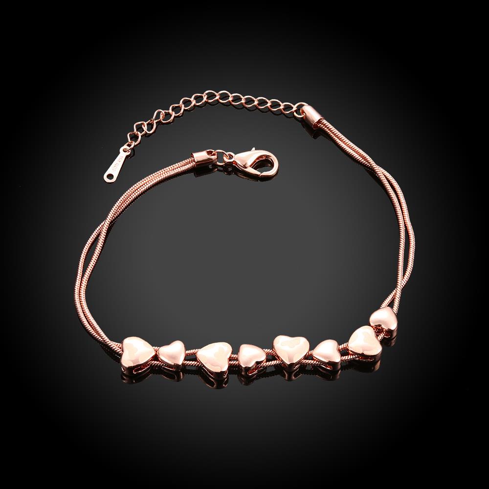 Wholesale Romantic 18K Gold Heart Bracelet TGGPB169 2