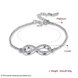 Wholesale Trendy Imitation Rhodium Geometric White Crystal Bracelet TGGPB172 0 small