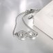 Wholesale Trendy Imitation Rhodium Geometric White Crystal Bracelet TGGPB172 2 small