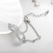 Wholesale Trendy Imitation Rhodium Geometric White Crystal Bracelet TGGPB172 3 small