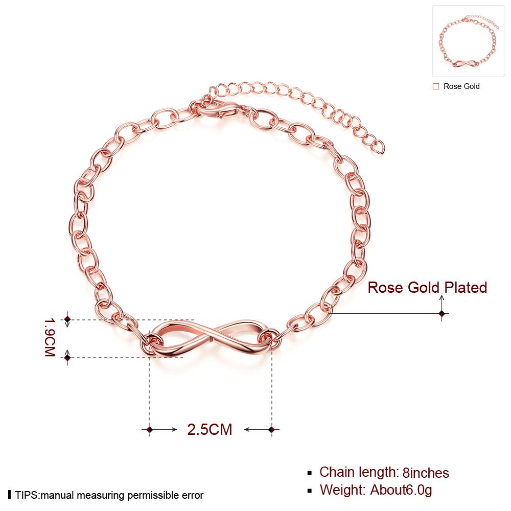Wholesale Classic Rose Gold Geometric Bracelet TGGPB142 1