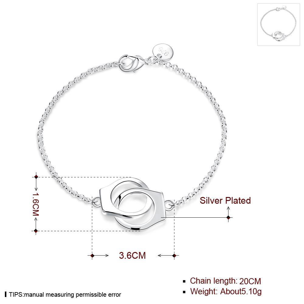 Wholesale Romantic Silver Geometric Bracelet TGGPB151 0
