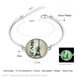 Wholesale Romantic Silver Round Glass Bracelet TGLB026 1 small