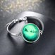 Wholesale Romantic Silver Round Glass Bracelet TGLB035 3 small