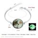 Wholesale Romantic Silver Round Glass Bracelet TGLB037 1 small