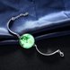 Wholesale Romantic Silver Round Glass Bracelet TGLB037 4 small