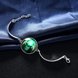 Wholesale Romantic Silver Round Glass Bracelet TGLB041 4 small