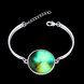 Wholesale Romantic Silver Round Glass Bracelet TGLB057 1 small