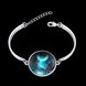 Wholesale Romantic Silver Round Glass Bracelet TGLB058 0 small