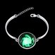 Wholesale Romantic Silver Round Glass Bracelet TGLB063 0 small