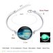 Wholesale Romantic Silver Round Glass Bracelet TGLB064 0 small