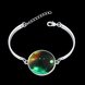 Wholesale Romantic Silver Round Glass Bracelet TGLB065 0 small