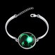 Wholesale Romantic Silver Round Glass Bracelet TGLB070 0 small