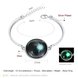 Wholesale Romantic Silver Round Glass Bracelet TGLB070 1 small