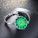 Wholesale Romantic Silver Round Glass Bracelet TGLB011 2 small