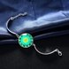 Wholesale Romantic Silver Round Glass Bracelet TGLB011 4 small