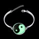 Wholesale Romantic Silver Round Glass Bracelet TGLB012 0 small