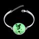 Wholesale Romantic Silver Round Glass Bracelet TGLB017 0 small