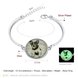 Wholesale Romantic Silver Round Glass Bracelet TGLB017 1 small