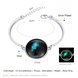 Wholesale Romantic Silver Round Glass Bracelet TGLB023 1 small