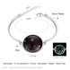 Wholesale Romantic Silver Round Glass Bracelet TGLB025 1 small
