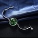 Wholesale Romantic Silver Round Glass Bracelet TGLB025 4 small