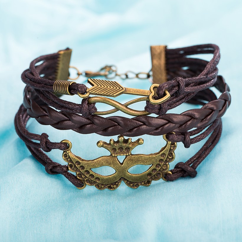 Wholesale Trendy Antique Bronze Geometric Bracelet TGLEB147 0