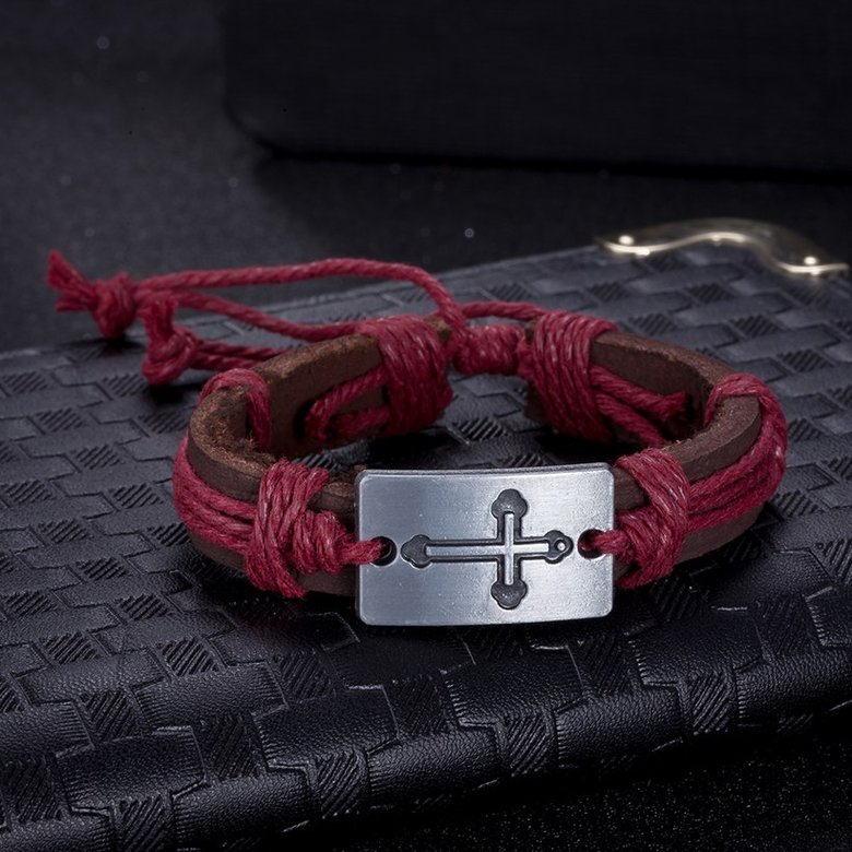 Wholesale Trendy Zinc Alloy Cross Bracelet TGLEB231 0