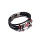 Wholesale Trendy Antique Silver Geometric Red Bracelet TGLEB013 1 small