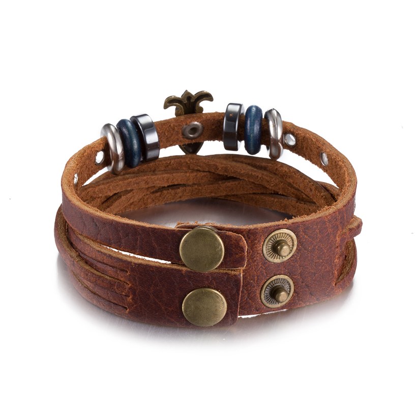 Wholesale Trendy Antique Bronze Geometric Bracelet TGLEB041 1