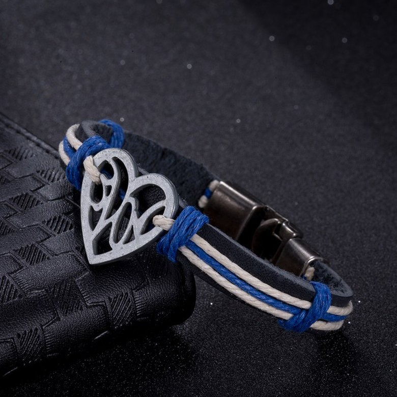 Wholesale Trendy Black Gun Heart Bracelet TGLEB126 0