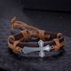 Wholesale Trendy Antique Silver Cross Bracelet TGLEB132 0 small