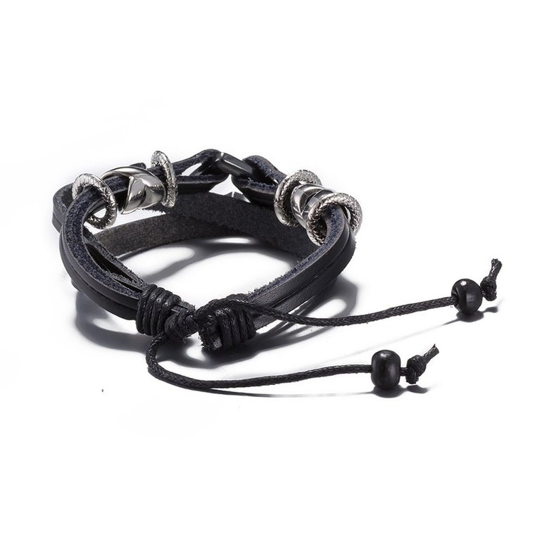 Wholesale Trendy Black Gun Heart Bracelet TGLEB136 4