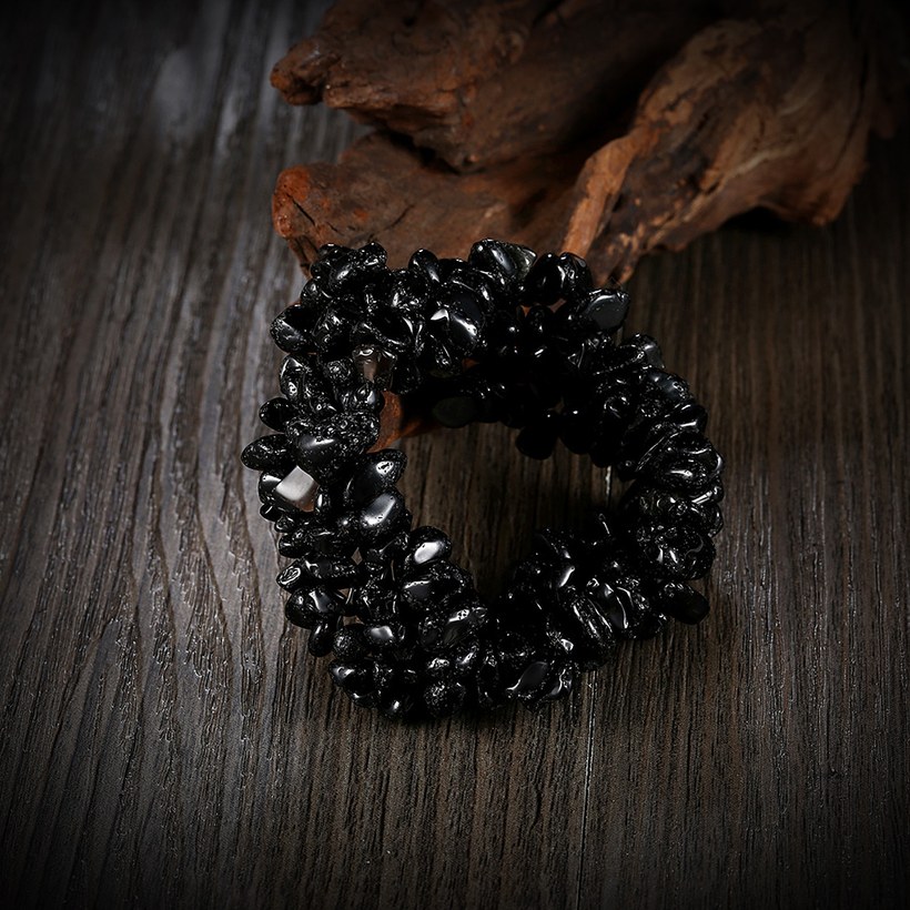 Wholesale Vintage Geometric Black Crystal Bracelet TGNSB005 2