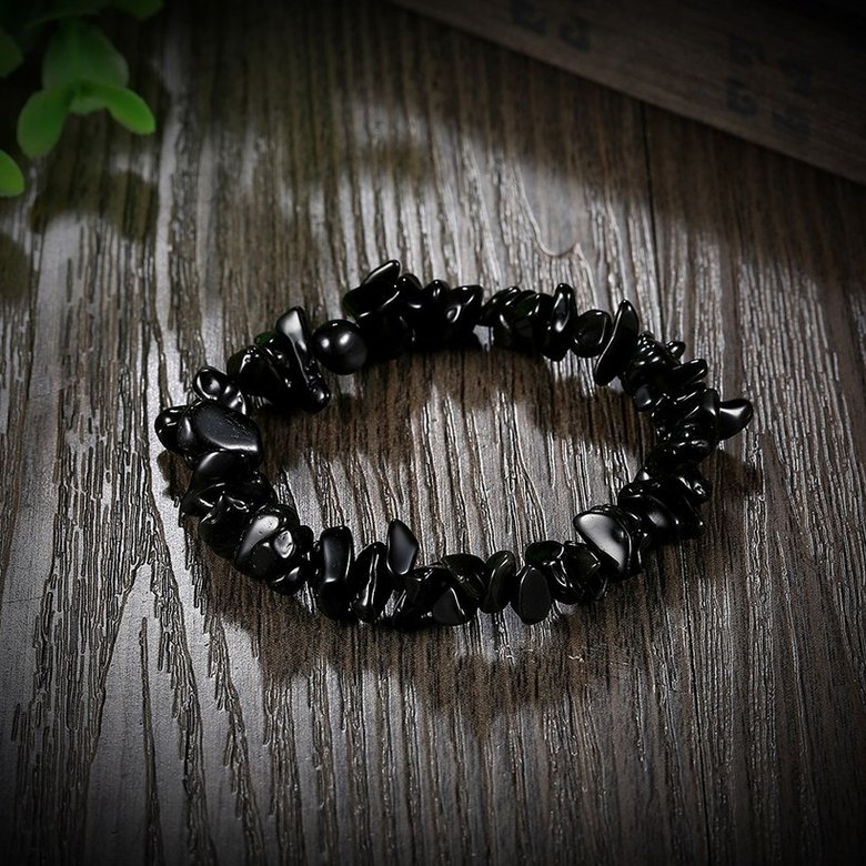 Wholesale Vintage Geometric Black Crystal Bracelet TGNSB019 1