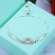 Wholesale Libra Constellations Real 925 Sterling Silver CZ Bracelet TGSLB047 2 small