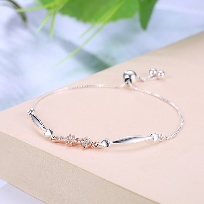 Wholesale Sagittarius Constellation Real 925 Sterling Silver CZ Bracelet TGSLB053 1