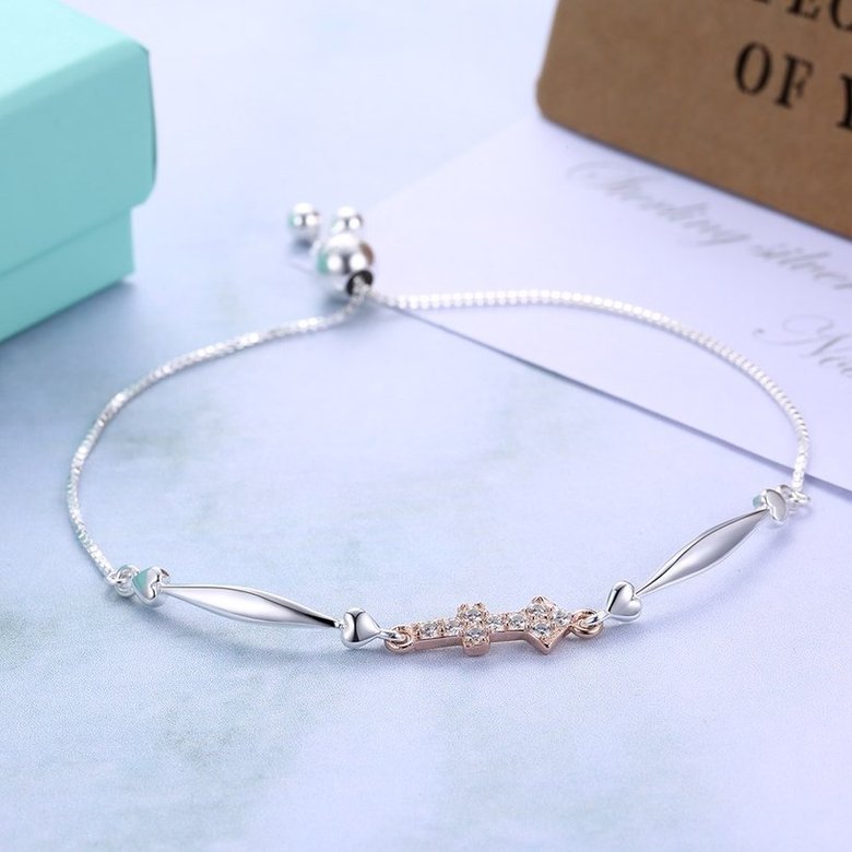 Wholesale Sagittarius Constellation Real 925 Sterling Silver CZ Bracelet TGSLB053 3