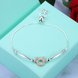 Wholesale Taurus Constellations Real 925 Sterling Silver CZ Bracelet TGSLB001 2 small